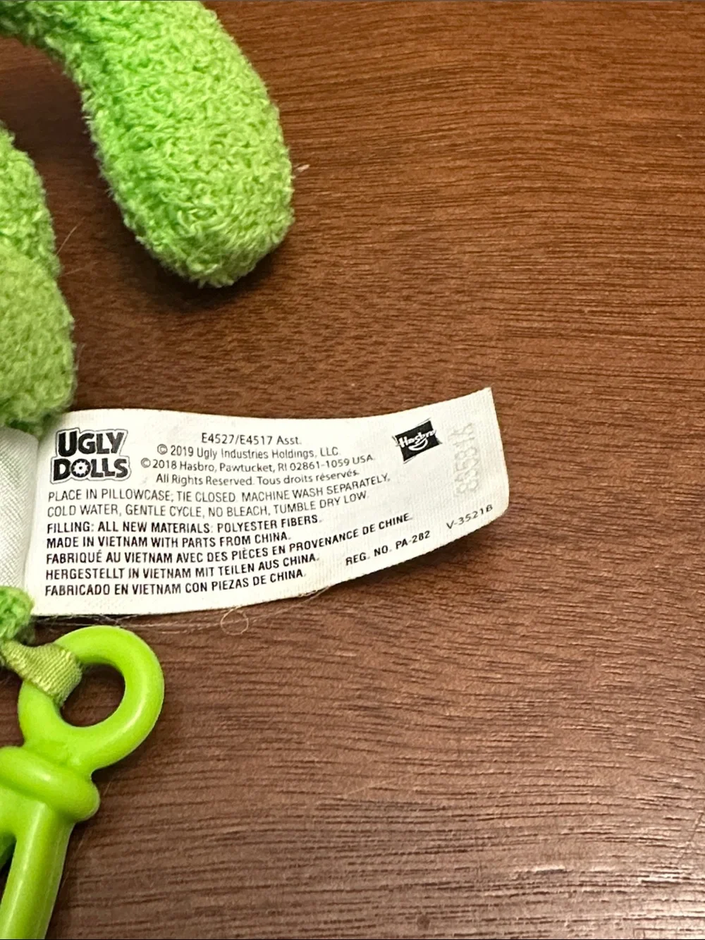 2019 Ugly Dolls Plush 5” Lime Green Ox and Purple Ugly Fog Monster Clip-On